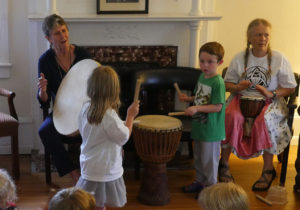 children in drum circle